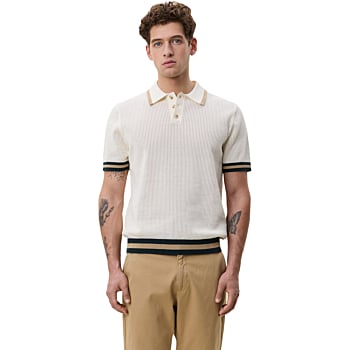 Lace Knitted Polo Eggnog White