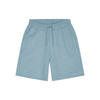 Stripe jacquard shorts faded denim blue