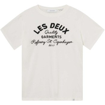 Zomers comfort in stijl - Les Deux Ecru T-shirt voor heren