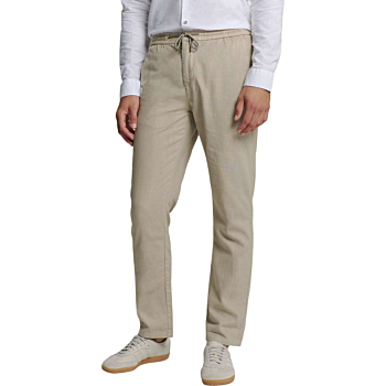 Pants With Linen Garment Dyed Light Desert