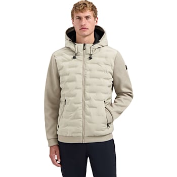 Jacket Short Fit Sealed Hooded Knit Stone