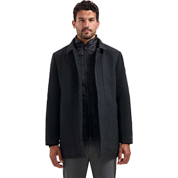 Jacket Mid Long Fit Detachable Fron Antra Melange