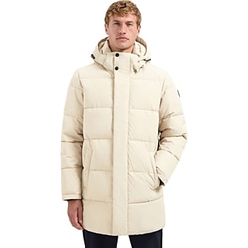 Jacket Long Parka Hood Padded Cream