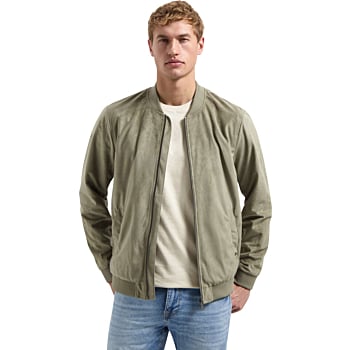 Jacket Short Fake Suede Light Moss