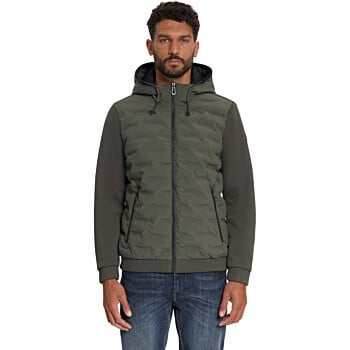 Jacket Short Fit Sealed Hooded Knit Army