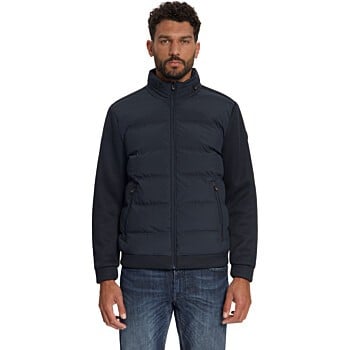 Jacket Short Fit Sealed Knitted Mix Dark Night
