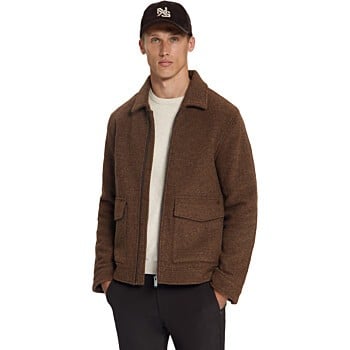 Jacket Wool Zipper Light Brown