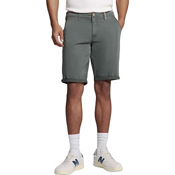Short Chino Garment Dyed Twill Stre Dark Steel