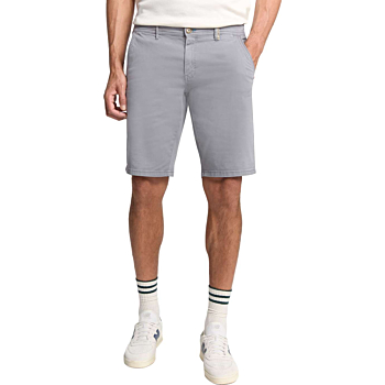Short Chino Garment Dyed Twill Stre Washed Blue