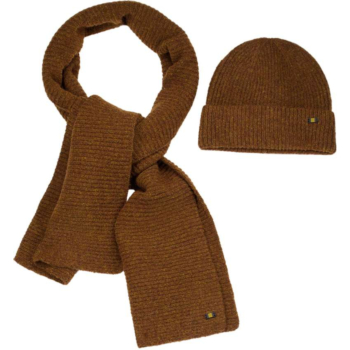 Beenie + Scarf Rib Knit Set Terra