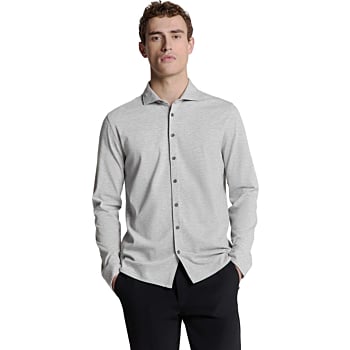 Shirt Jersey Melange Stretch Grey Melange