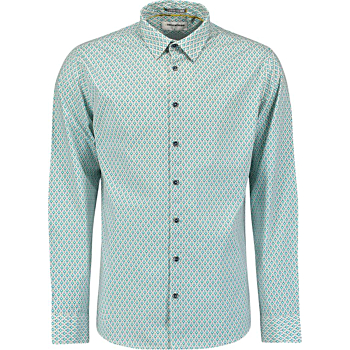 Shirt Stretch Allover Printed Pacific