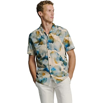 Shirt Short Sleeve Revers Collar Al Blue