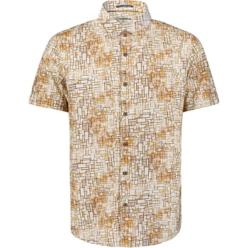 Shirt Short Sleeve Allover Printed Yellow
