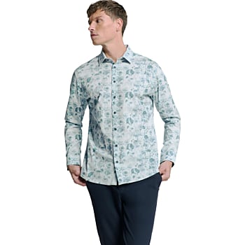 Shirt Stretch Allover Printed Chalk