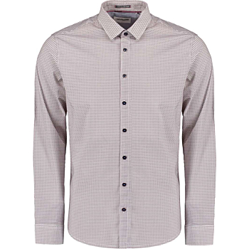 Shirt Stretch Allover Printed Mauve