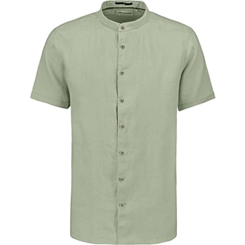 Shirt Short Sleeve Granddad Solid W Light Army
