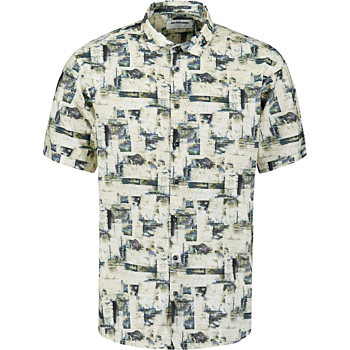 Shirt Short Sleeve Allover Printed Blue