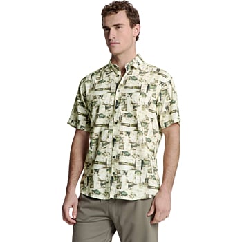 Shirt Short Sleeve Allover Printed Green