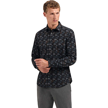 Shirt Allover Printed Structure Str Night