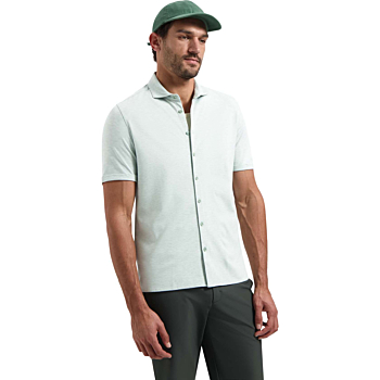 Shirt Short Sleeve Melange Jersey Seagreen