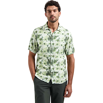 Shirt Short Sleeve Stretch Allover Green