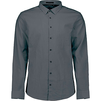 Shirt With Linen Dark Steel