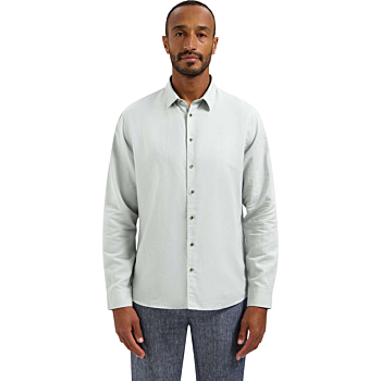 Shirt With Linen Dusty Green