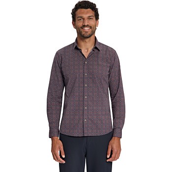Shirt Stretch Allover Printed Cayenne