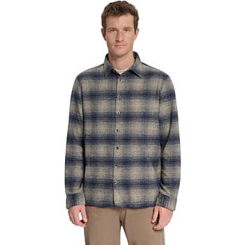 Shirt Yarn Dyed Flannel Check Dark Night