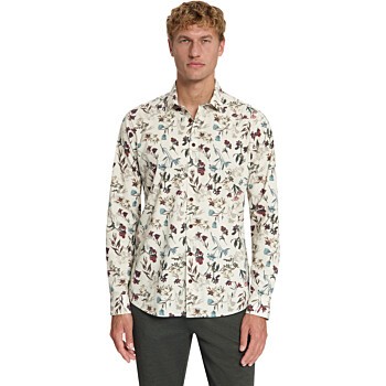 Shirt Stretch Allover Printed Stone
