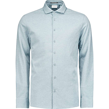 Shirt Jersey Melange Stretch Dusty Blue