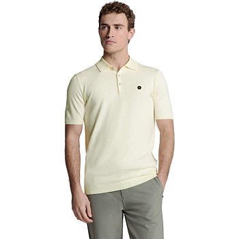 Pullover Short Sleeve Polo Button S Offwhite
