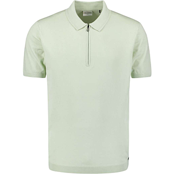 Pullover Short Sleeve Polo Zip Soli Mint
