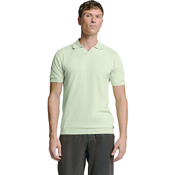Pullover Short Sleeve Polo V Solid Mint