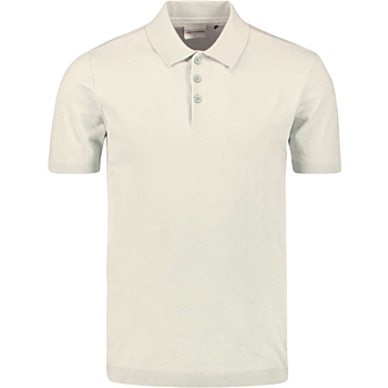 Pullover Short Sleeve Polo Button S Offwhite