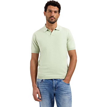 Pullover Short Sleeve V-Polo Melang Green