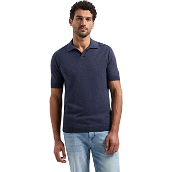 Pullover Short Sleeve V-Polo Melang Night