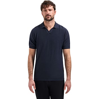 Pullover Short Sleeve V-Polo Slub Night