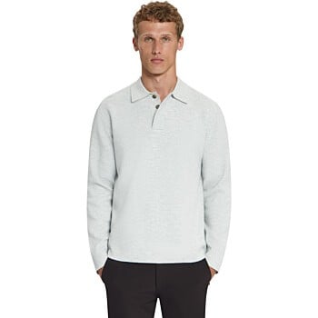 Pullover Polo Melange Soft Touch Kn Light Grey Mel