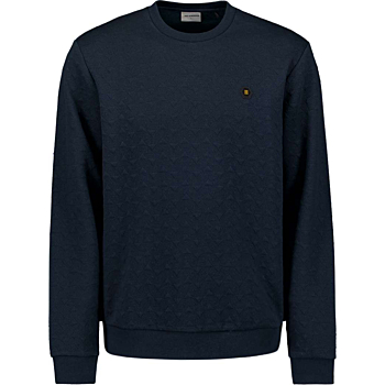 Sweater Crewneck Jacquard Deep Blue