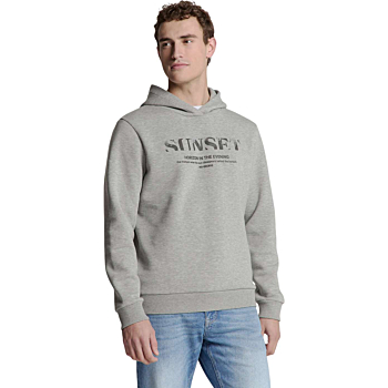 Sweater Hooded Grey Melange
