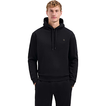 Sweater Hooded Brushed Black