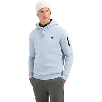 Sweater Hooded Brushed Dusty Blue