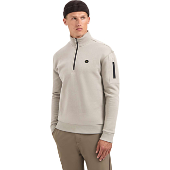 Sweater Half Zip Brushed Clay