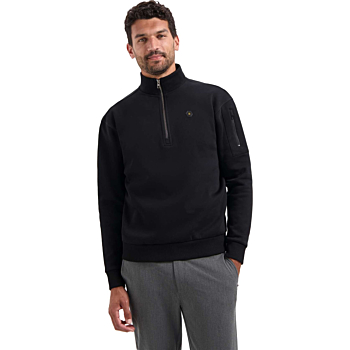 Sweater Half Zip Brushed Black