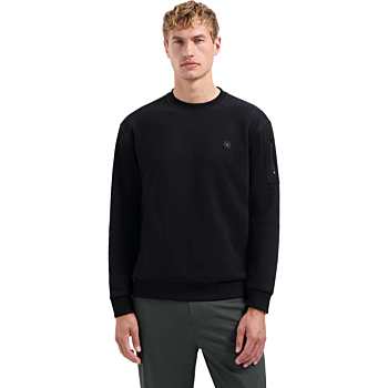Sweater Crewneck Brushed inside Black