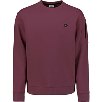 Sweater Crewneck Brushed inside Dark Wine