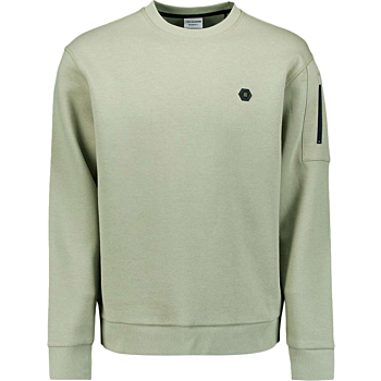 Sweater Crewneck Brushed inside Light Moss
