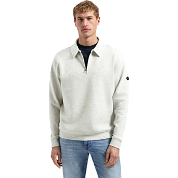 Sweater Polo Half Zip Kit Melange